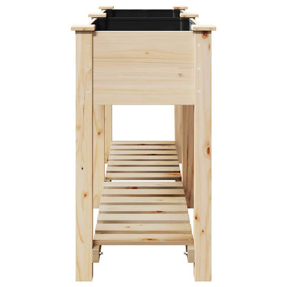 Vaso da giardino con lo scaffale Beige 161 x 43 x 76,5 cm