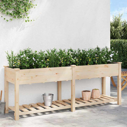 Vaso da giardino con lo scaffale Beige 203 x 53 x 76,5 cm