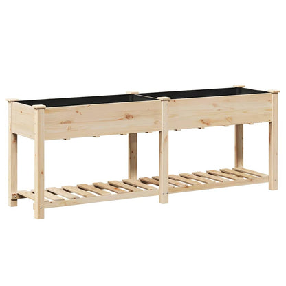 Vaso da giardino con lo scaffale Beige 203 x 53 x 76,5 cm