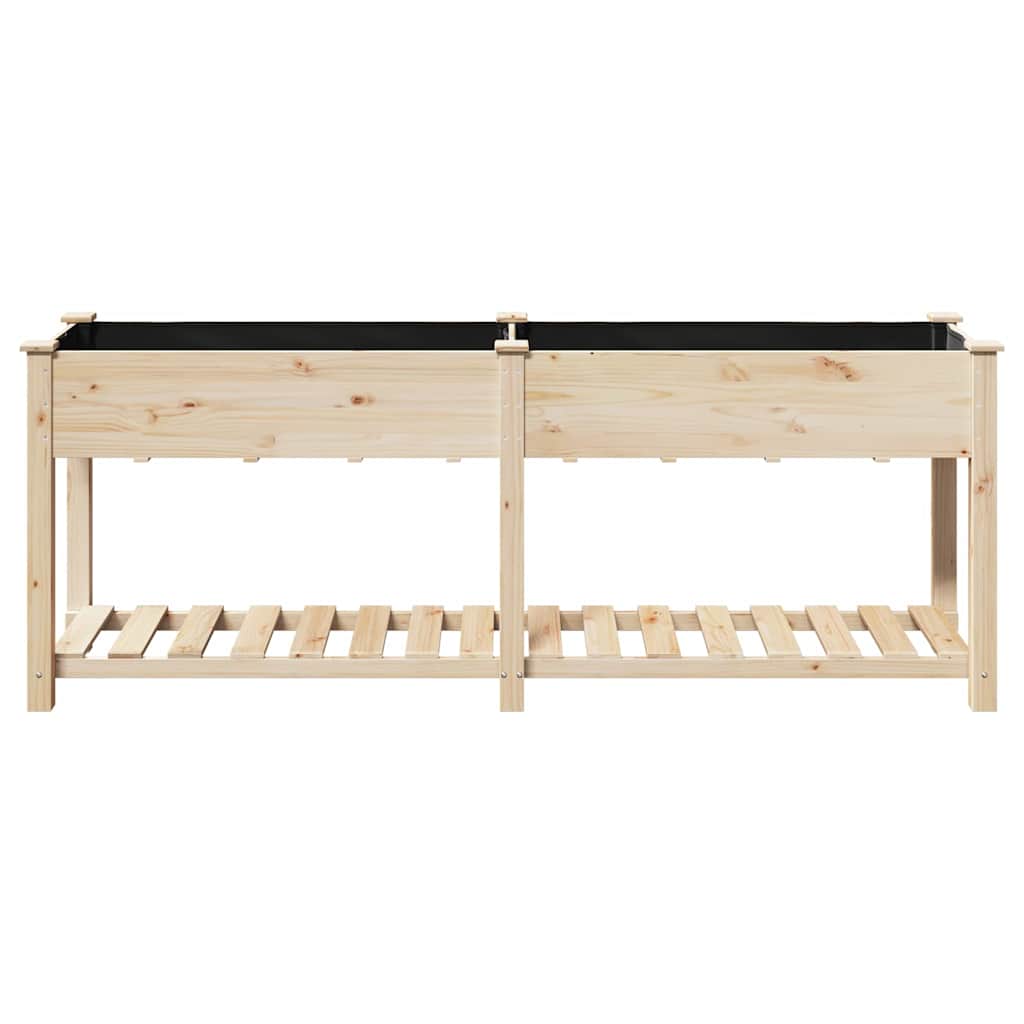 Vaso da giardino con lo scaffale Beige 203 x 53 x 76,5 cm