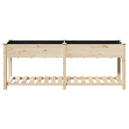 Vaso da giardino con lo scaffale Beige 203 x 53 x 76,5 cm