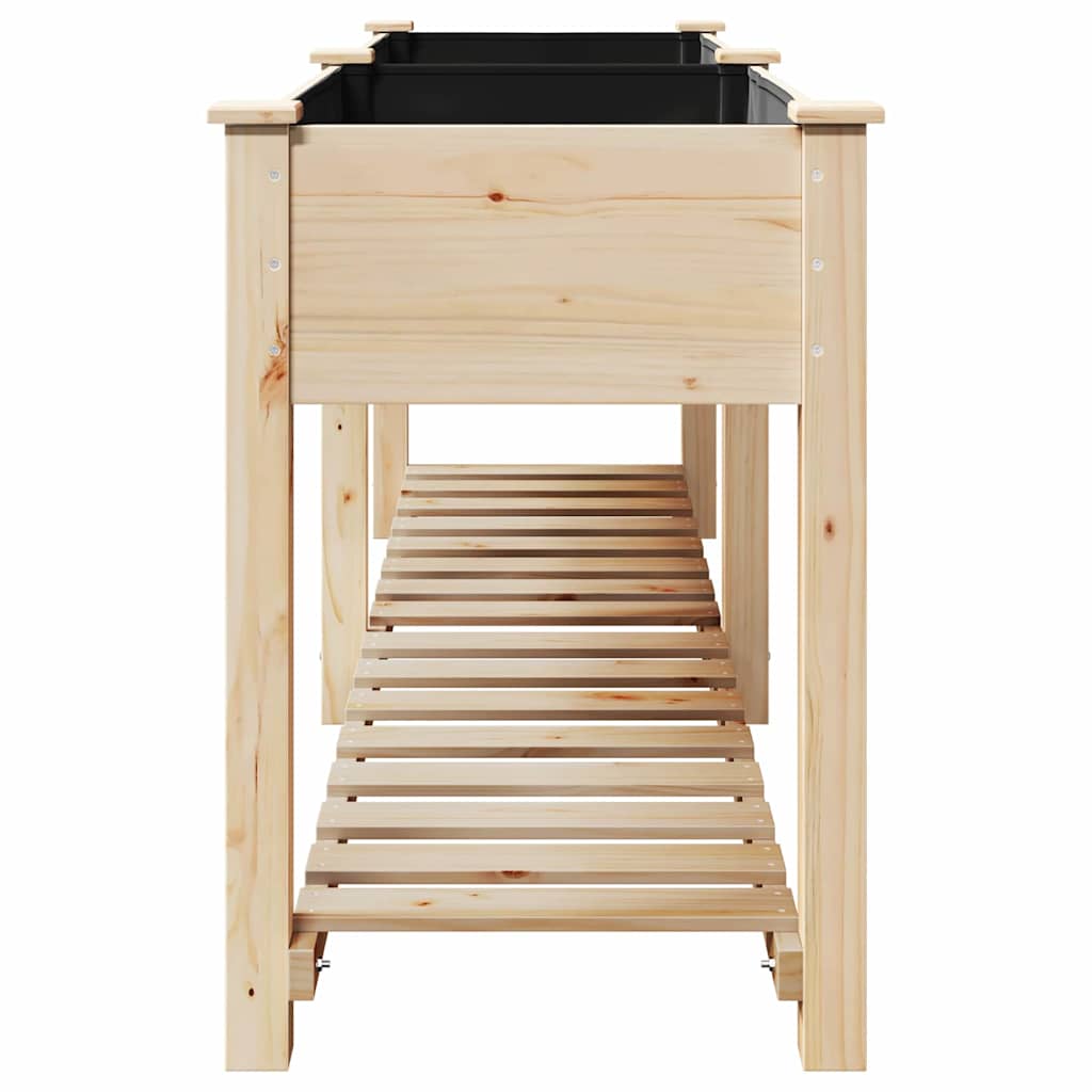 Vaso da giardino con lo scaffale Beige 203 x 53 x 76,5 cm