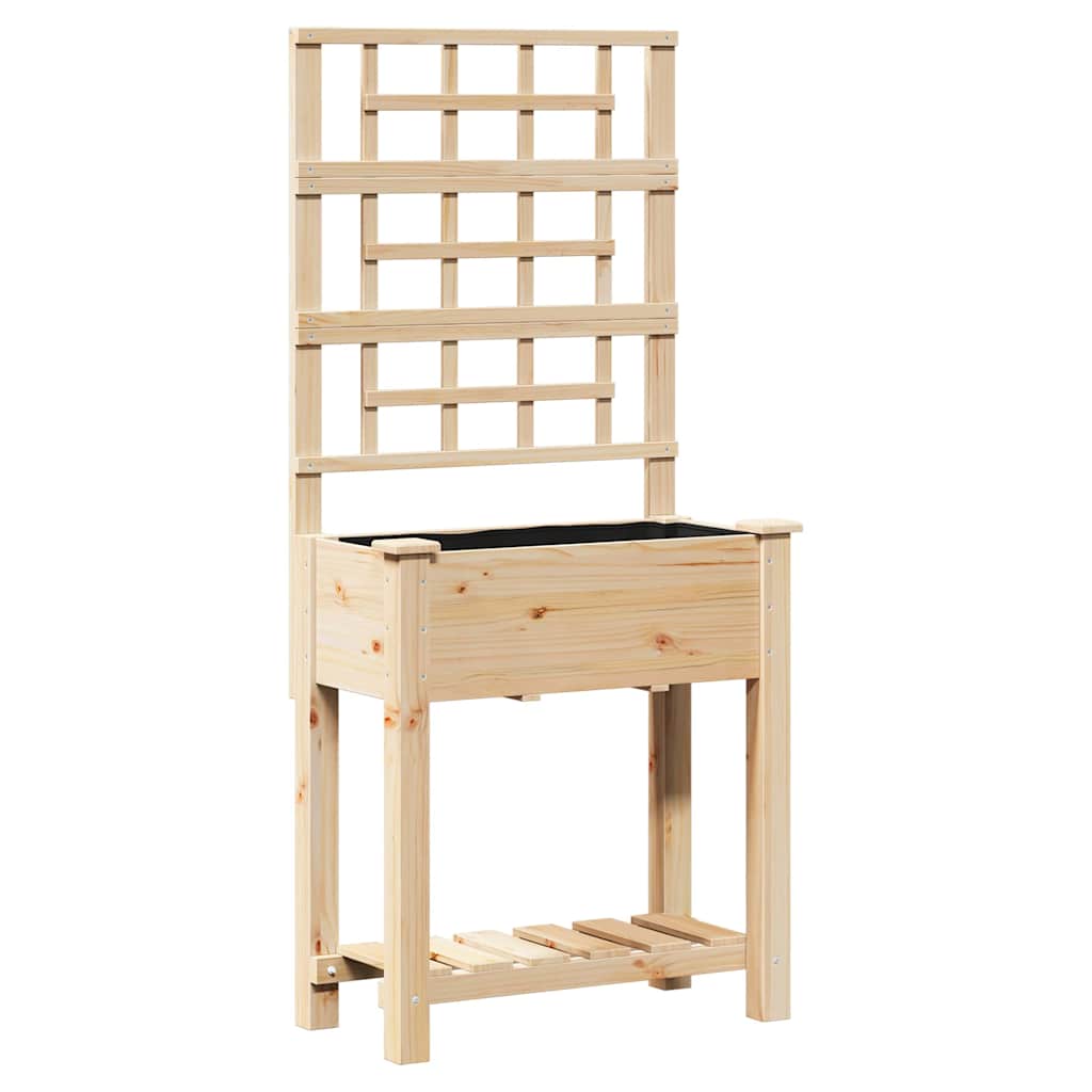 Vaso da giardino Beige 71 x 38 x 152 cm Legno di Abete Massello