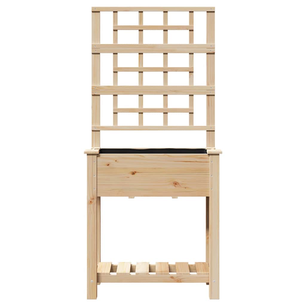 Vaso da giardino Beige 71 x 38 x 152 cm Legno di Abete Massello