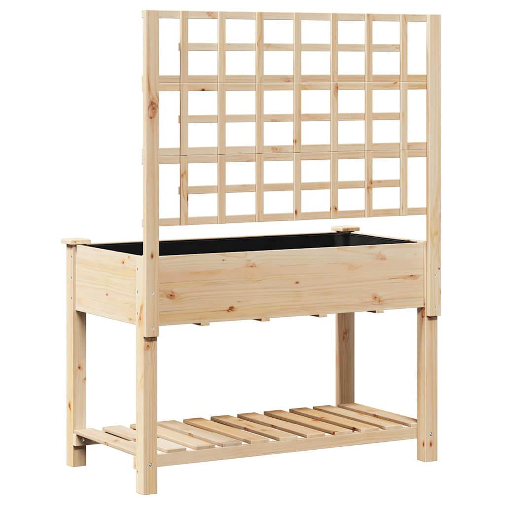 Vaso da giardino con lo scaffale Beige 115 x 60,5 x 153 cm