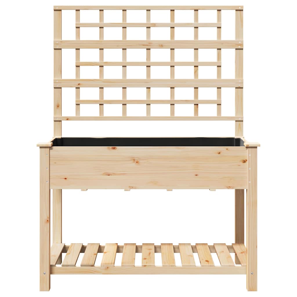 Vaso da giardino con lo scaffale Beige 115 x 60,5 x 153 cm