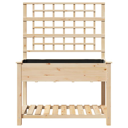 Vaso da giardino con lo scaffale Beige 115 x 60,5 x 153 cm