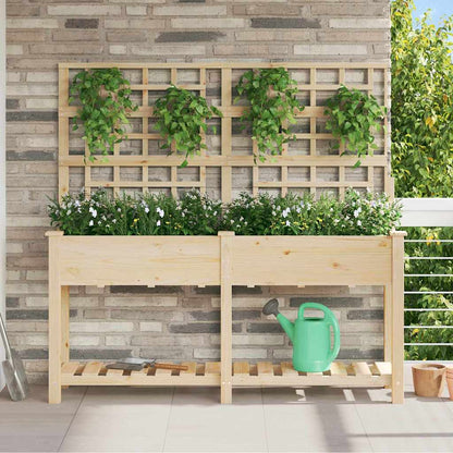 Vaso da giardino con lo scaffale Beige 161 x 46 x 152,5 cm