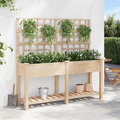 Vaso da giardino con lo scaffale Beige 161 x 46 x 152,5 cm
