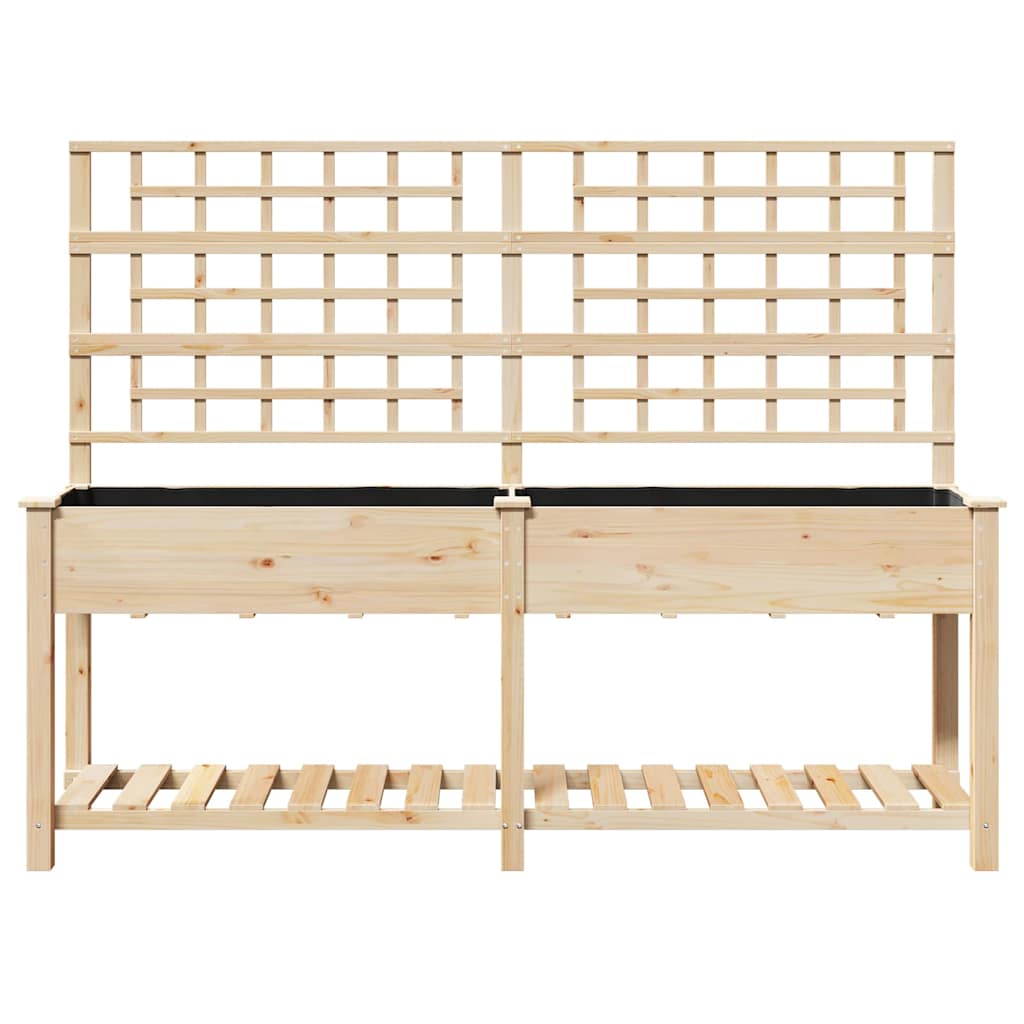 Vaso da giardino con lo scaffale Beige 203,5 x 54 x 152,5 cm