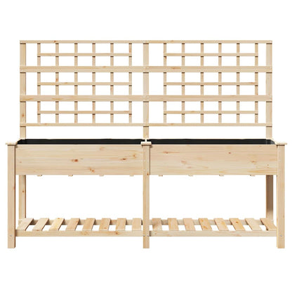 Vaso da giardino con lo scaffale Beige 203,5 x 54 x 152,5 cm