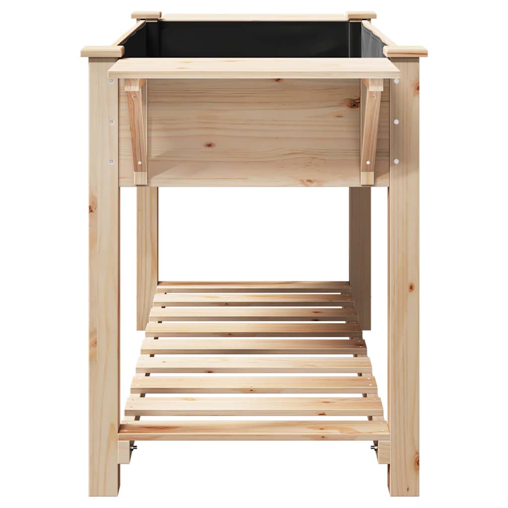 Vaso da giardino con lo scaffale Beige 155 x 59 x 76,5 cm