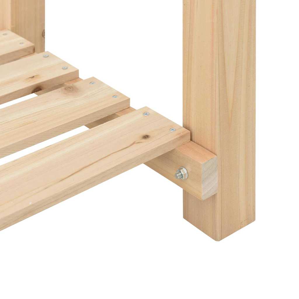 Vaso da giardino con lo scaffale Beige 45 x 45 x 76,5 cm