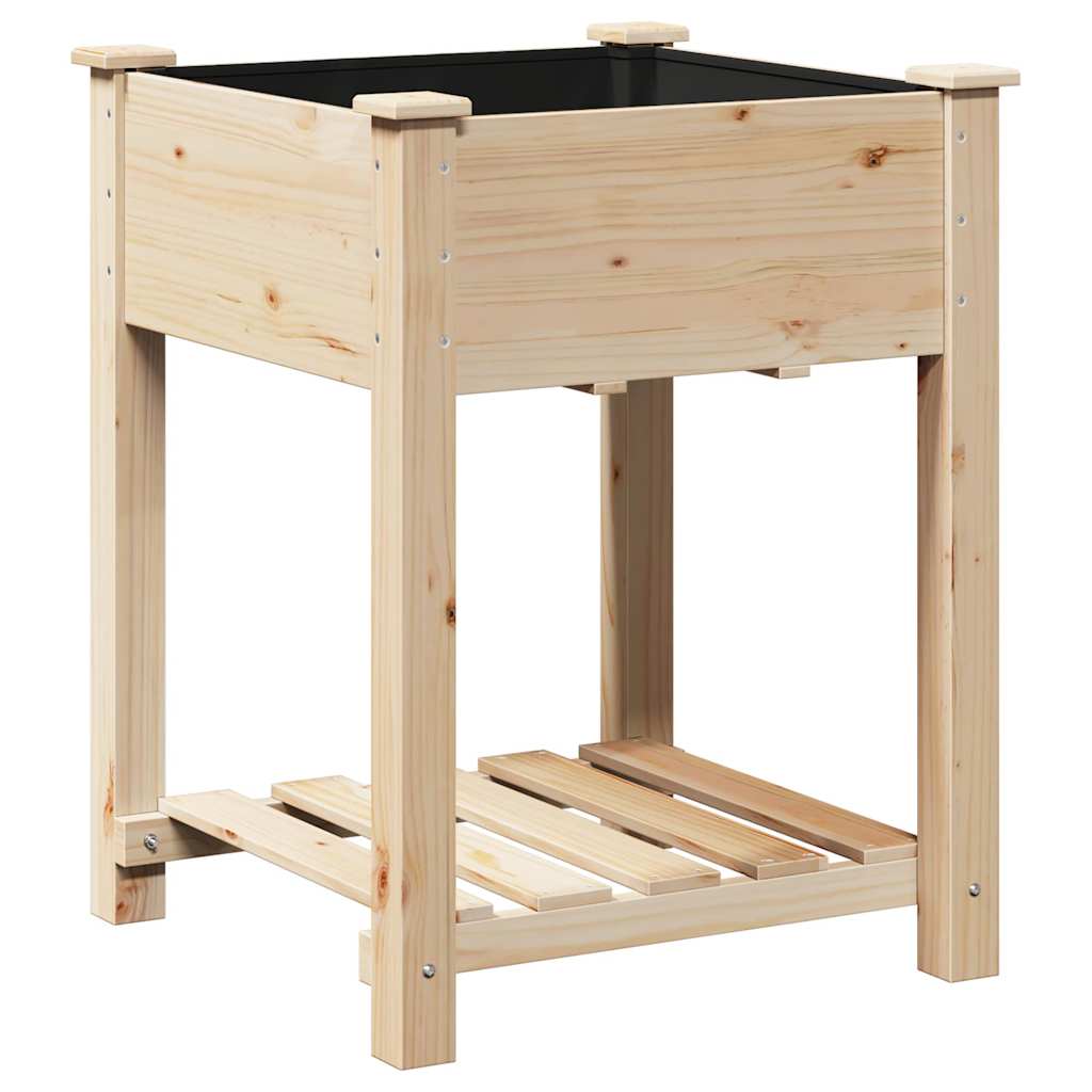 Vaso da giardino con lo scaffale Beige 60,5 x 60 x 76,5 cm