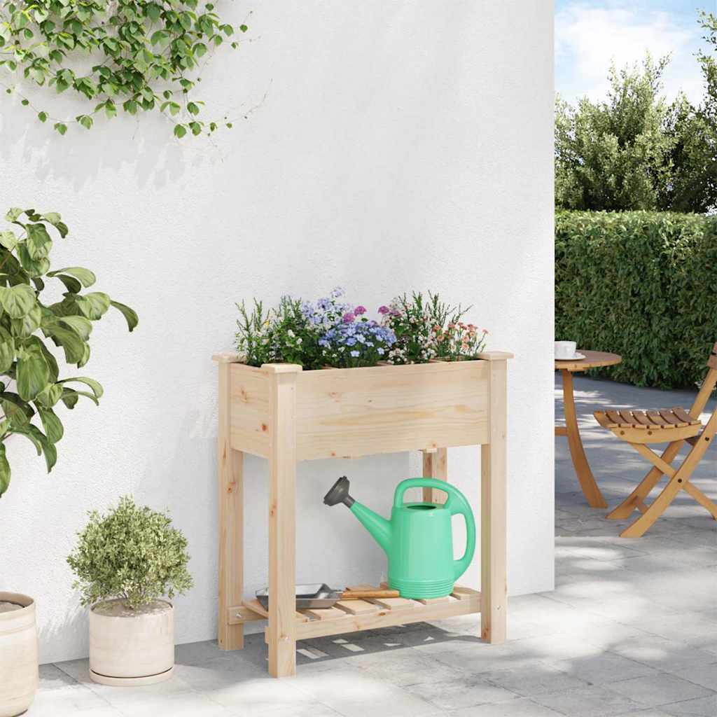 Vaso da giardino con lo scaffale Beige 71 x 37 x 76,5 cm
