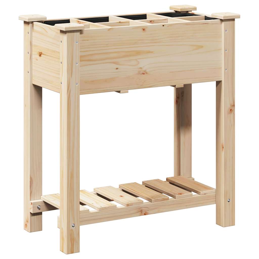 Vaso da giardino con lo scaffale Beige 71 x 37 x 76,5 cm