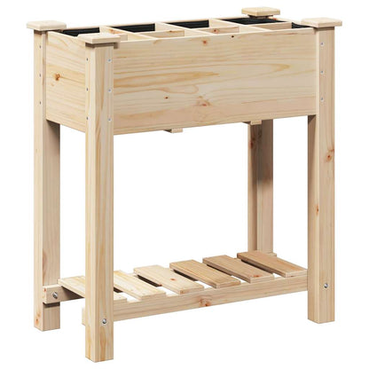 Vaso da giardino con lo scaffale Beige 71 x 37 x 76,5 cm