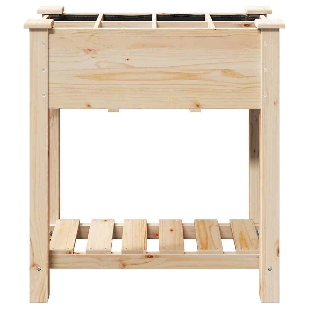 Vaso da giardino con lo scaffale Beige 71 x 37 x 76,5 cm