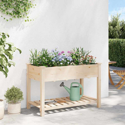 Vaso da giardino con lo scaffale Beige 115 x 59 x 76,5 cm