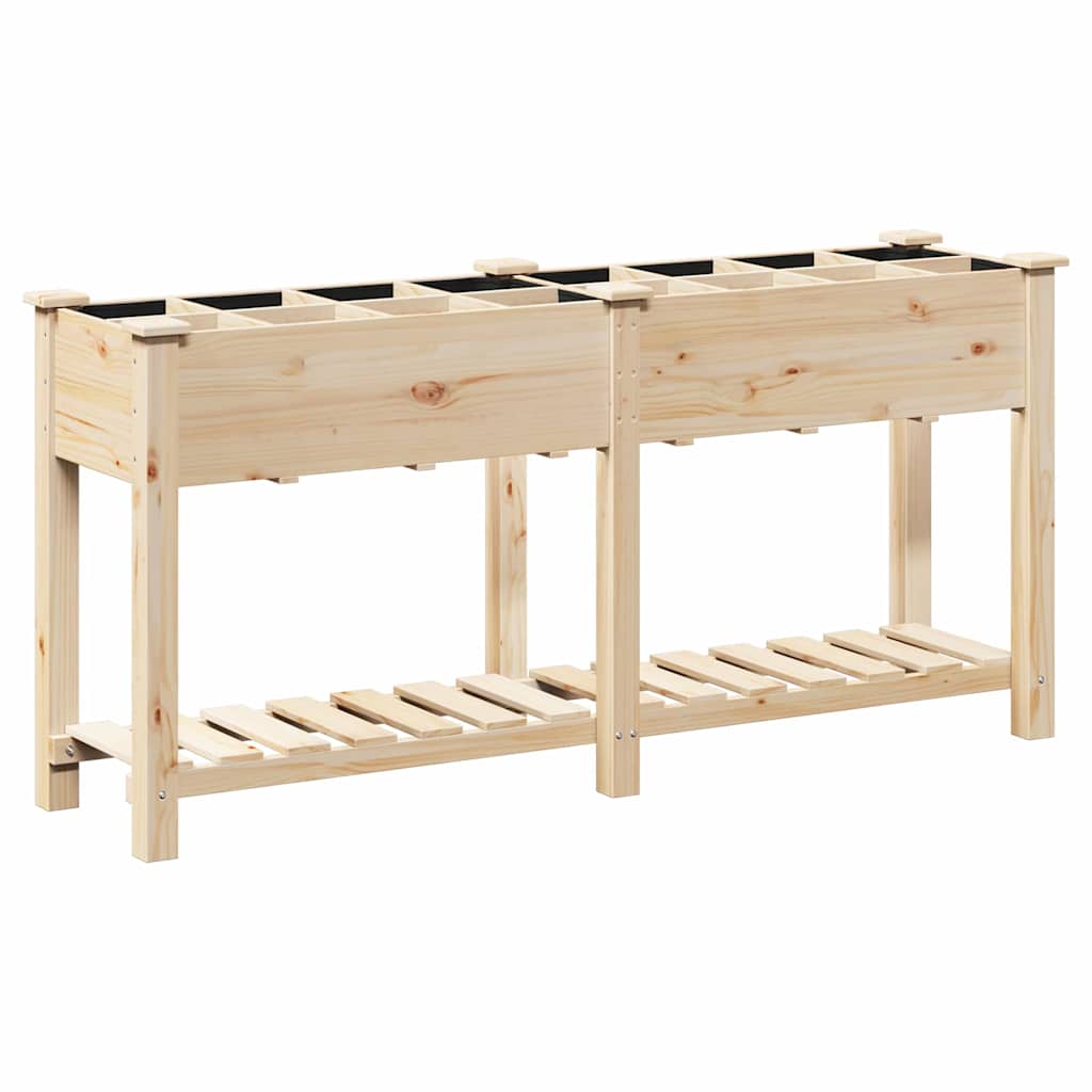 Vaso da giardino con lo scaffale Beige 161,5 x 45 x 76,5 cm