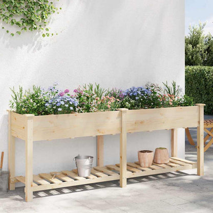 Vaso da giardino con lo scaffale Beige 203,5 x 53 x 76,5 cm