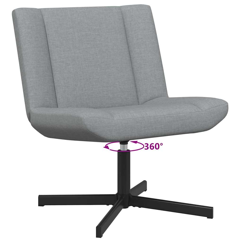 Sedia girevole Grigio Chiaro 63 x 75 x 76 cm Tessuto