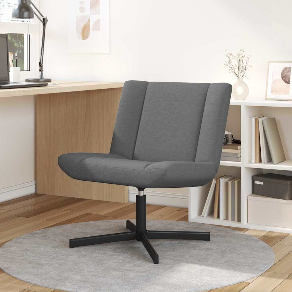 Sedia girevole Grigio Scuro 63 x 75 x 76 cm Tessuto