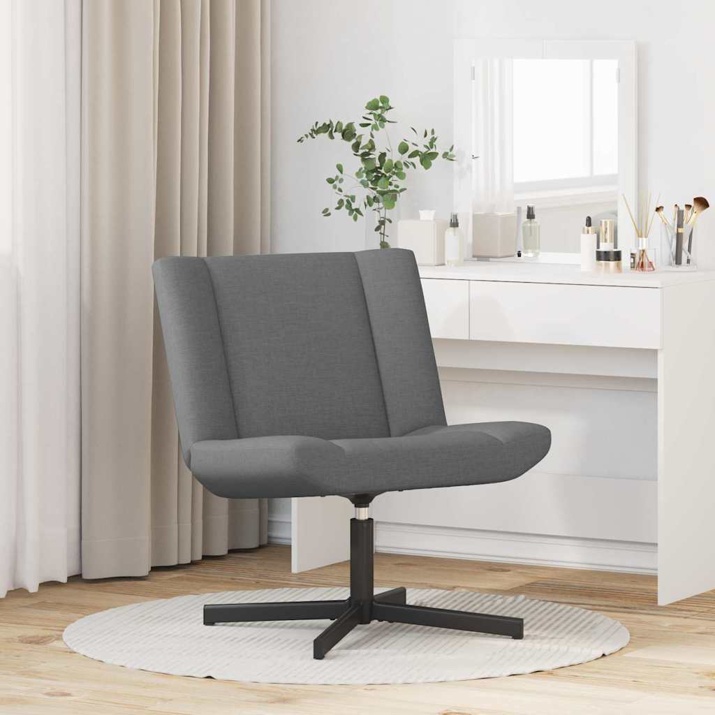 Sedia girevole Grigio Scuro 63 x 75 x 76 cm Tessuto