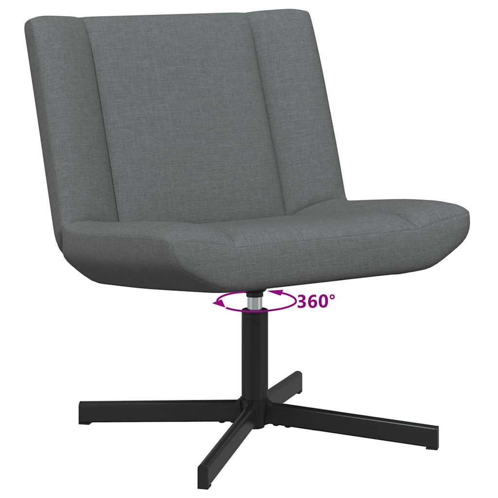 Sedia girevole Grigio Scuro 63 x 75 x 76 cm Tessuto
