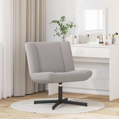 Sedia girevole Grigio chiaro 63 x 75 x 76 cm Pelle di Pecora | homemem39