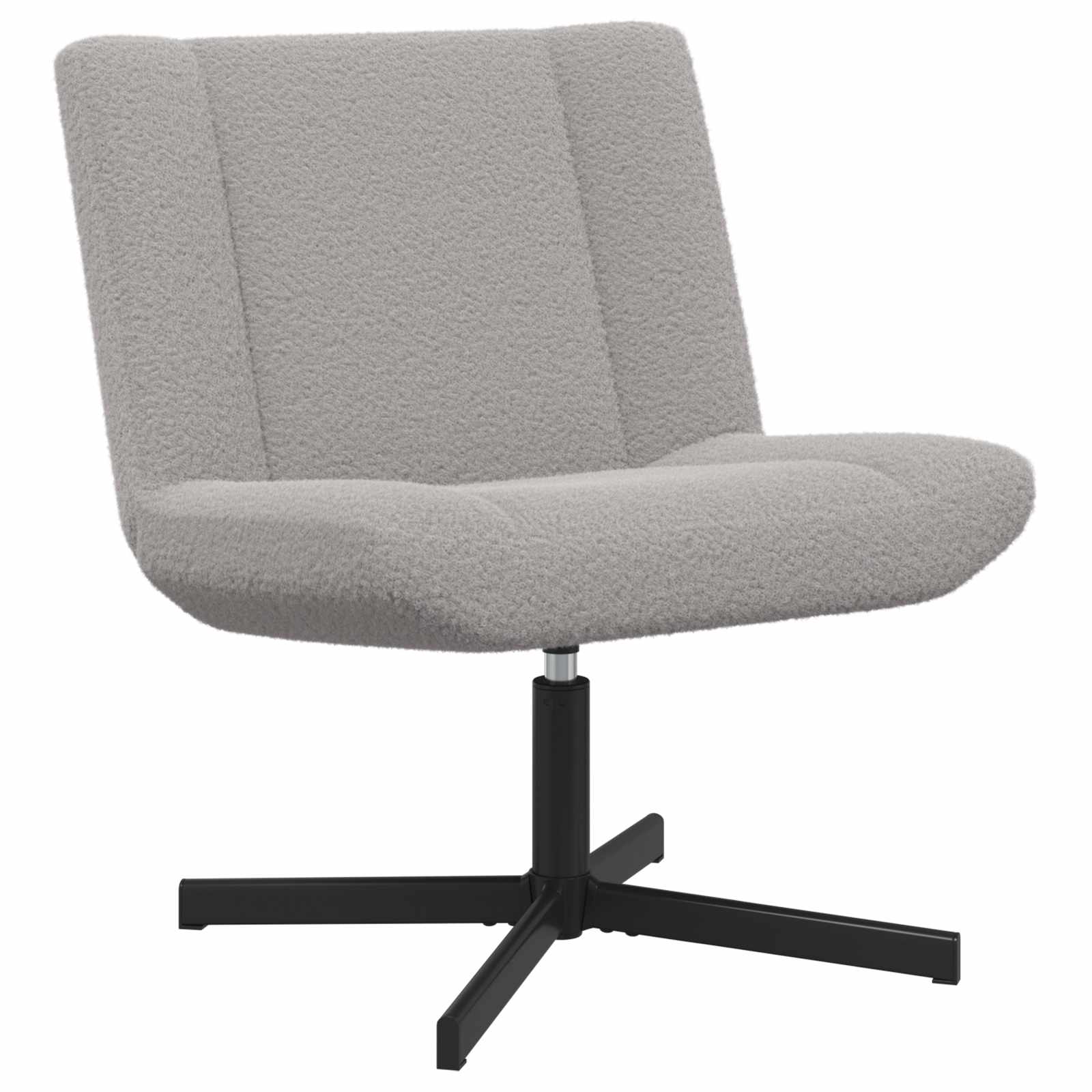 Sedia girevole Grigio chiaro 63 x 75 x 76 cm Pelle di Pecora | homemem39