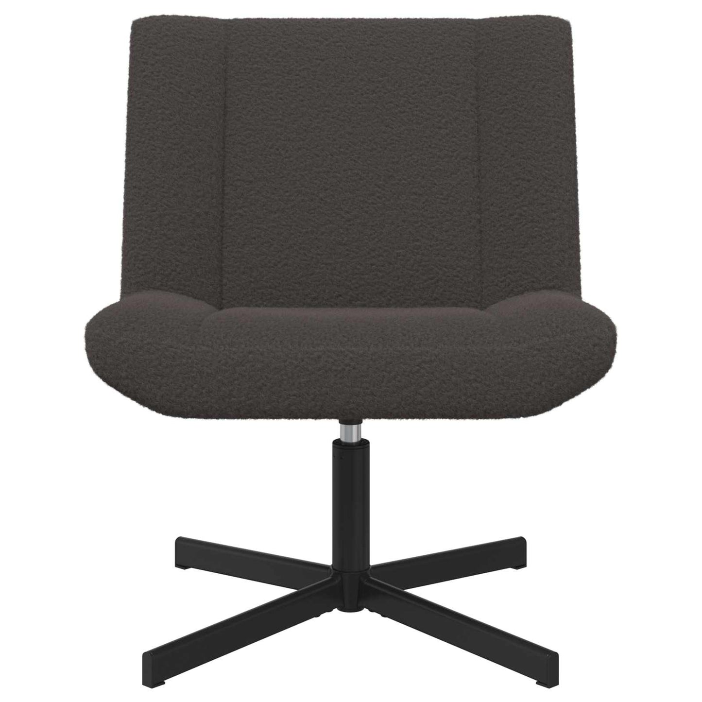 Sedia girevole Grigio scuro 63 x 75 x 76 cm Pelle di Pecora