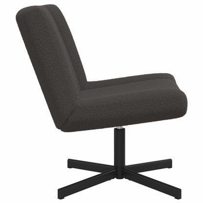 Sedia girevole Grigio scuro 63 x 75 x 76 cm Pelle di Pecora