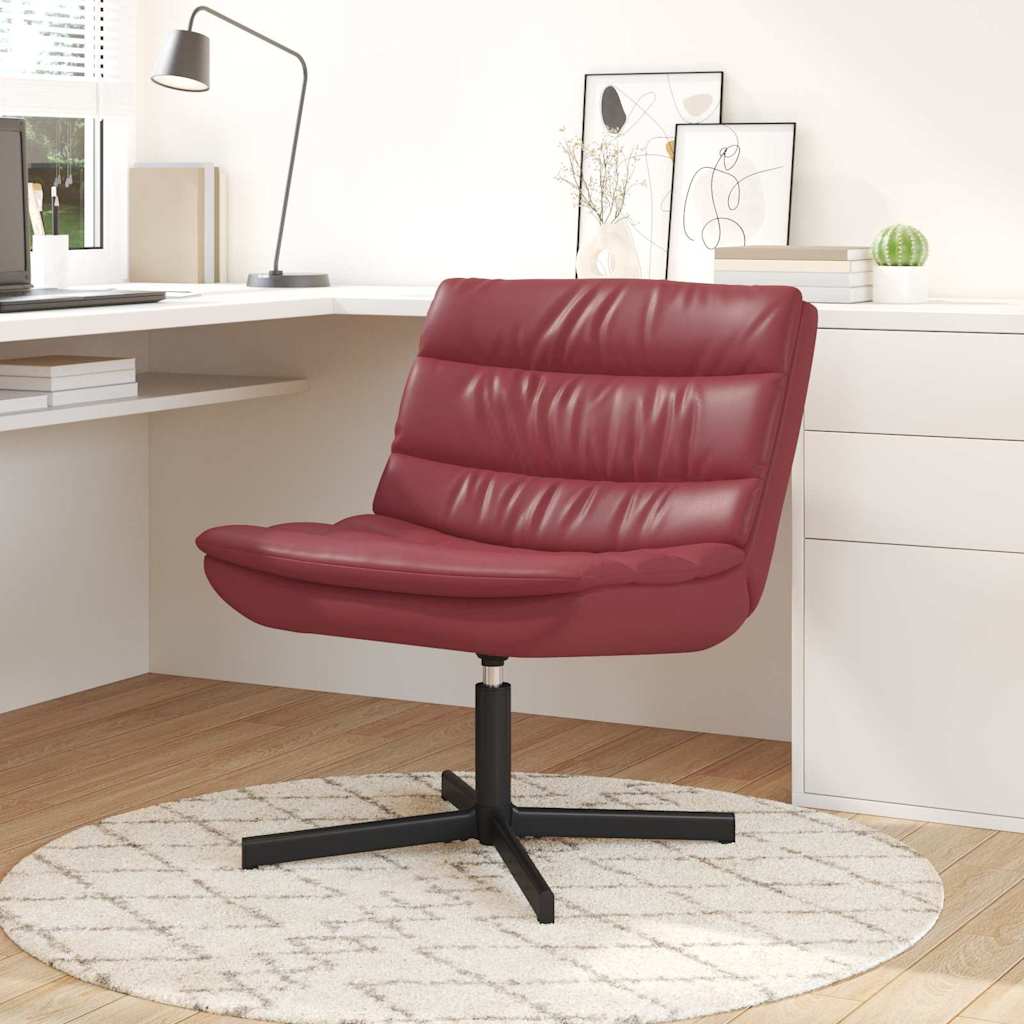 Sedia girevole Rosso Vino 63 x 75 x 76 cm Similpelle