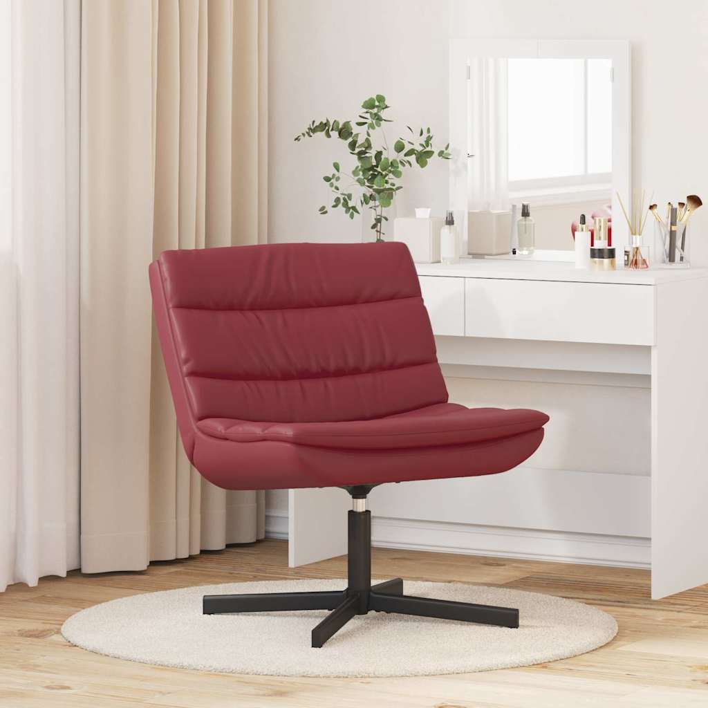 Sedia girevole Rosso Vino 63 x 75 x 76 cm Similpelle