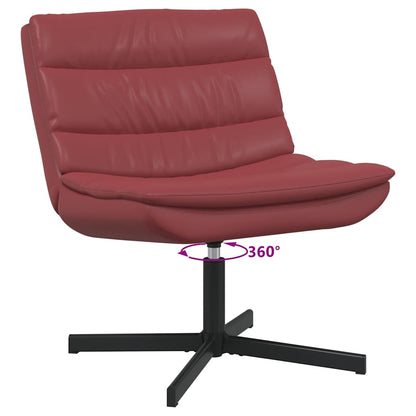 Sedia girevole Rosso Vino 63 x 75 x 76 cm Similpelle