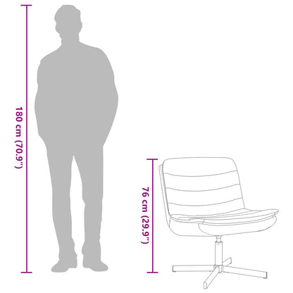 Sedia girevole Grigio scuro 63 x 75 x 76 cm Tessuto