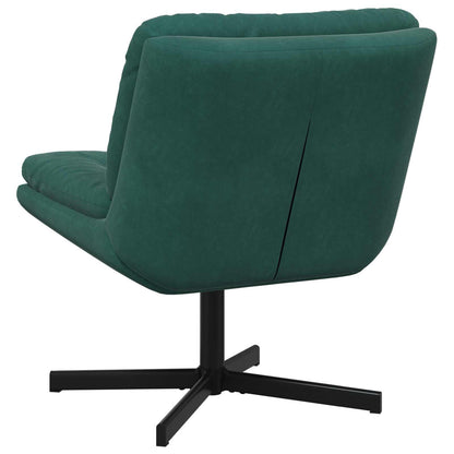 Poltrona Relax con Base Girevole Verde Scuro 63 x 75 x 76 cm