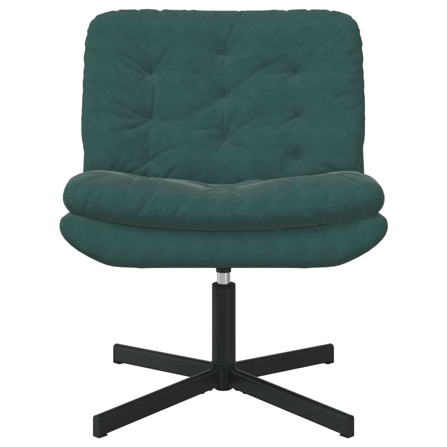 Poltrona Relax con Base Girevole Verde Scuro 63 x 75 x 76 cm