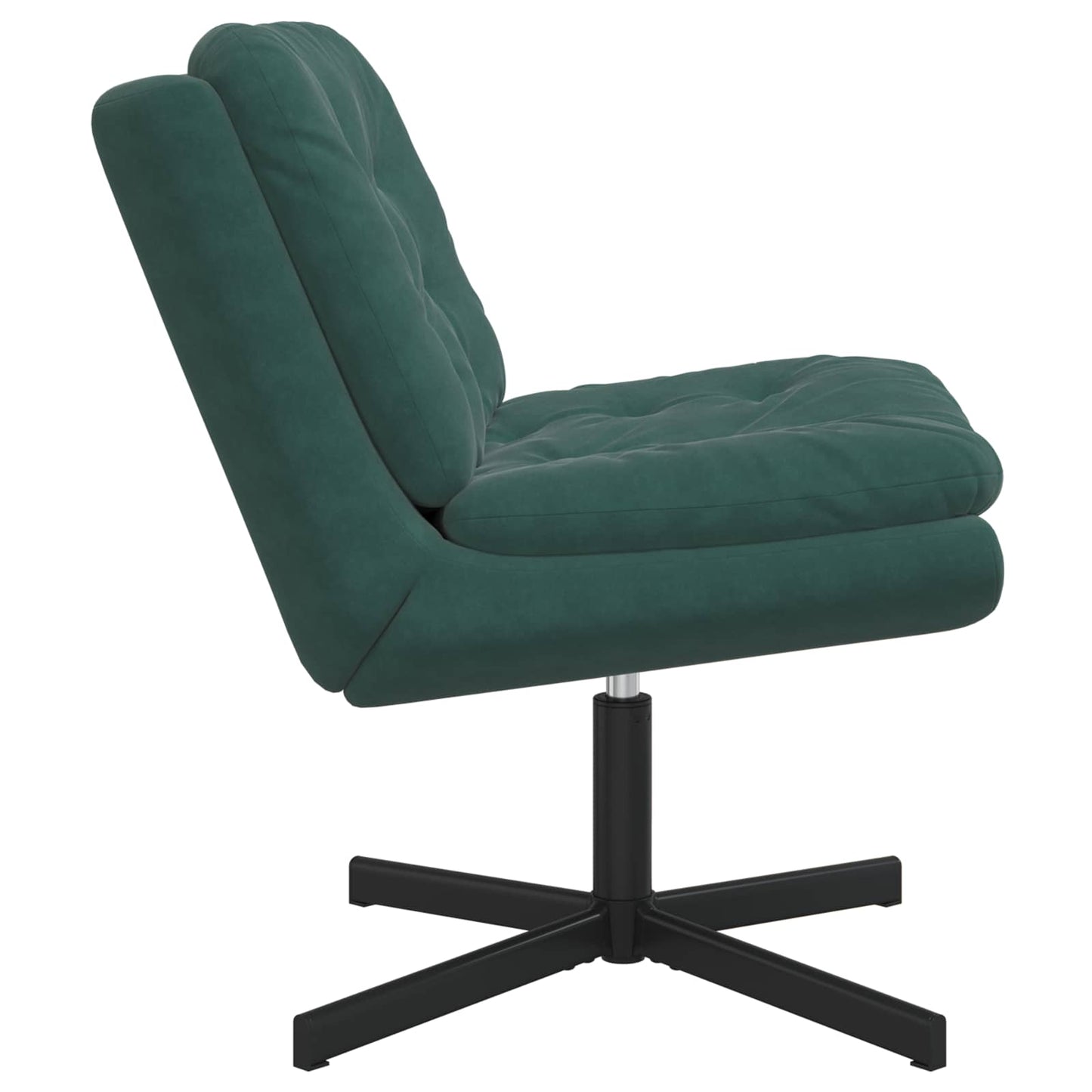 Poltrona Relax con Base Girevole Verde Scuro 63 x 75 x 76 cm
