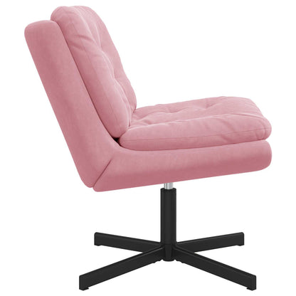 Poltrona Relax con Base Girevole Rosa 63 x 75 x 76 cm Velluto