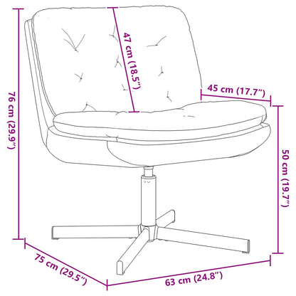 Poltrona Relax con Base Girevole Rosa 63 x 75 x 76 cm Velluto