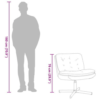 Poltrona Relax con Base Girevole Nero 63 x 75 x 76 cm Velluto