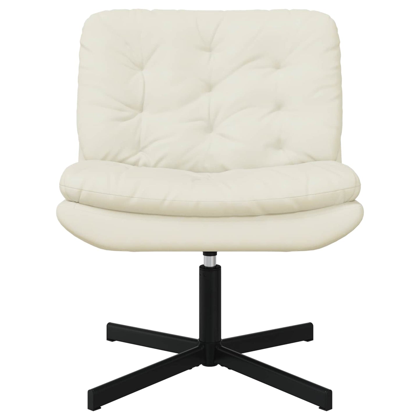 Poltrona Relax con Base Girevole Crema 63 x 75 x 76 cm Velluto