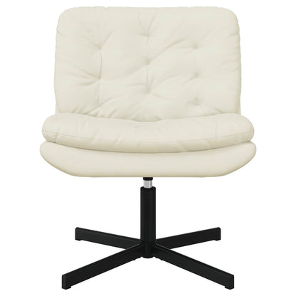 Poltrona Relax con Base Girevole Crema 63 x 75 x 76 cm Velluto