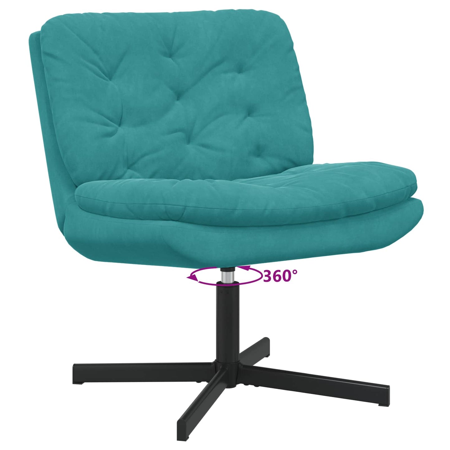 Poltrona Relax con Base Girevole Turchese 63 x 75 x 76 cm