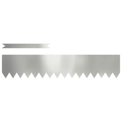 Bordura per Prato 50 pcs Argento 100 x 0.05 x 20 cm