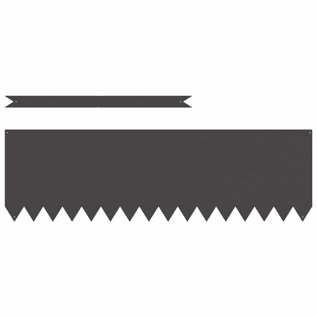 Bordura per Prato 30 pcs Nero 100 x 0.05 x 20 cm