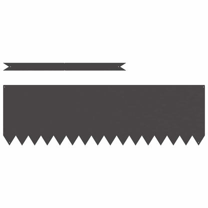 Bordura per Prato 30 pcs Nero 100 x 0.05 x 20 cm