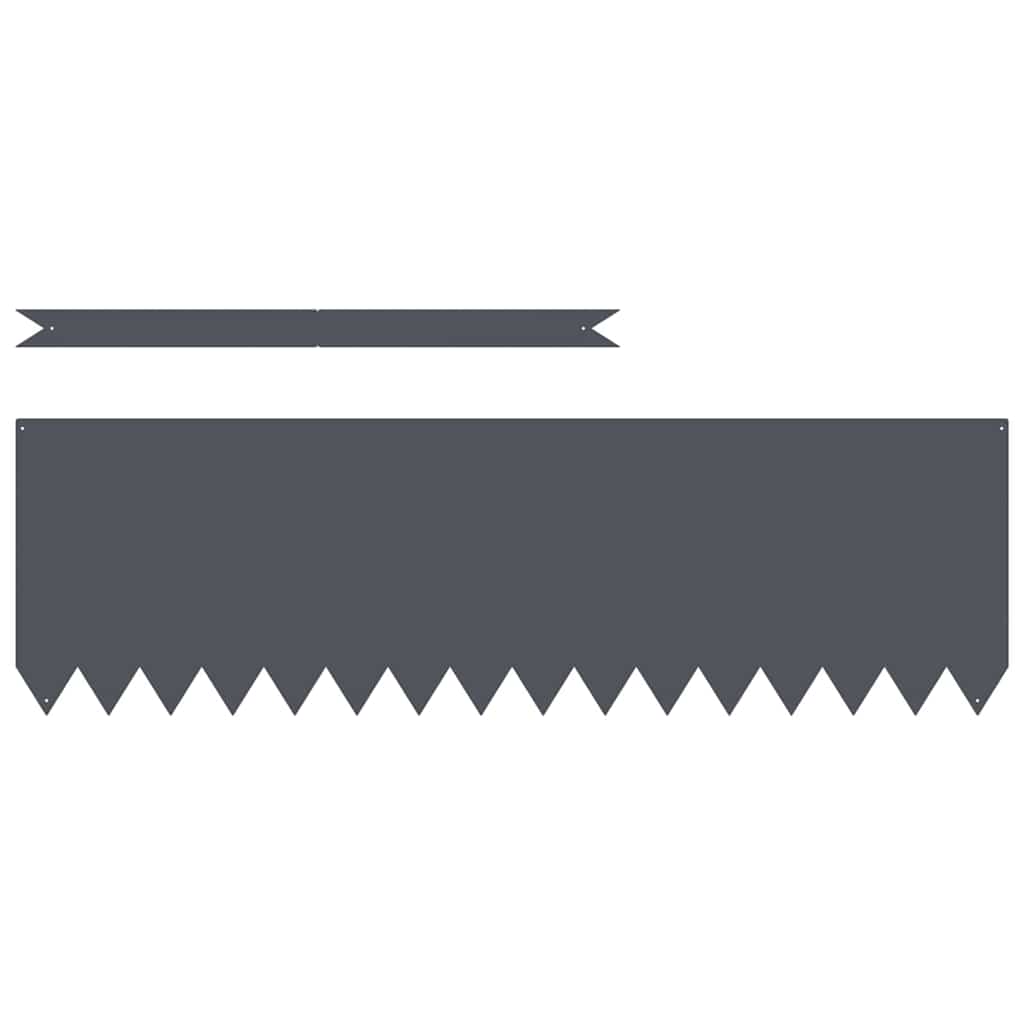 Bordura per Prato 30 pcs Antracite 100 x 0.05 x 20 cm